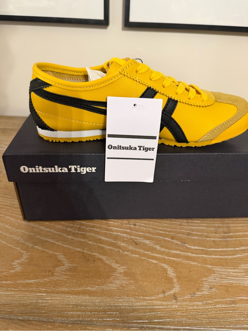 Onitsuka Tiger Yellow and Black Mexico 66 Athletic Shoes